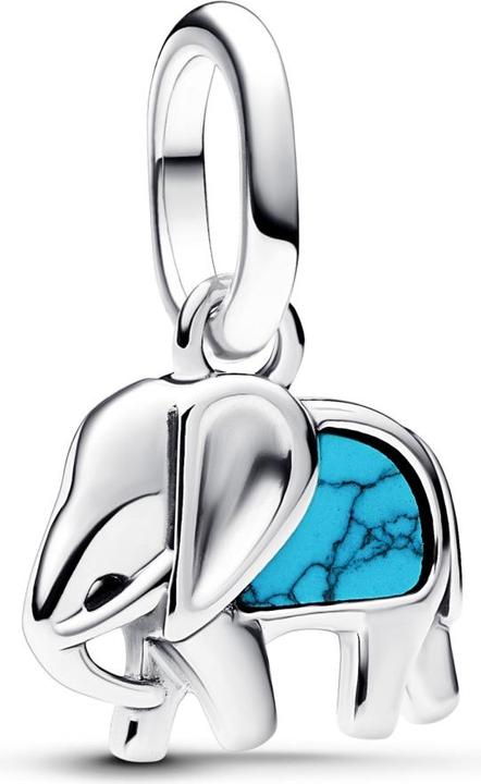 Produktbild Pandora Türkisfarbener Elefanten-Mini-Anhänger (Silber 925)
