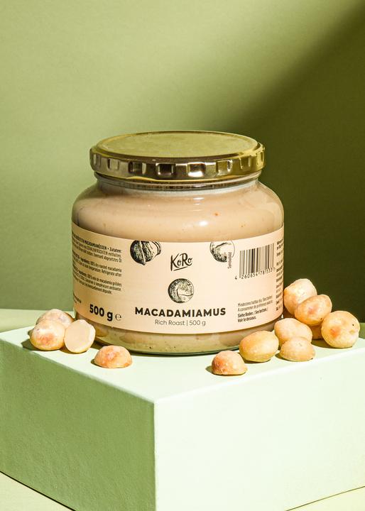 Produktbild KoRo Macadamiamus aus gerösteten Macadamiakernen (500 g)