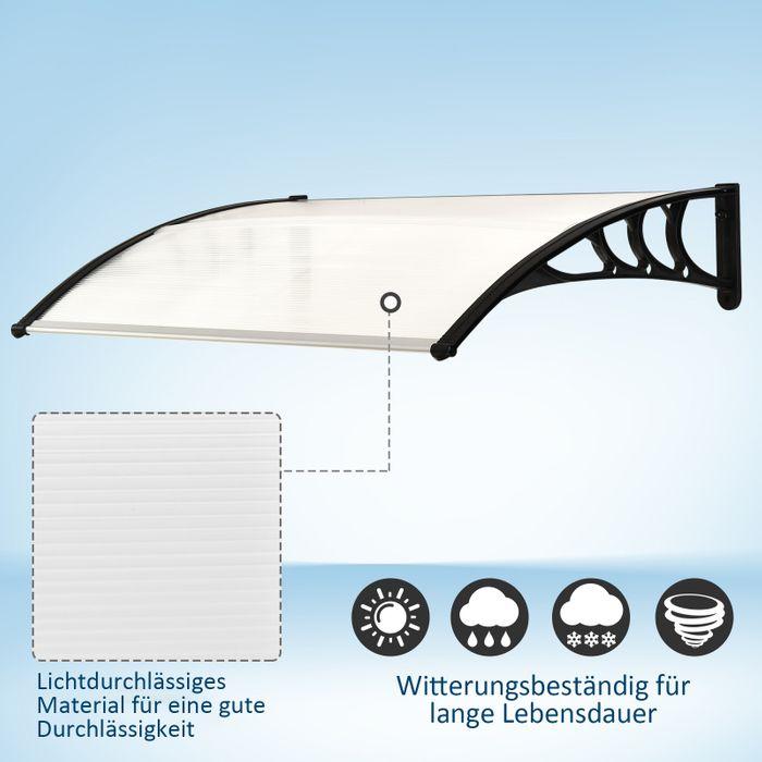 Image du produit Swisshandel24 Auvent 120 x 75 cm Polycarbonate Transparent