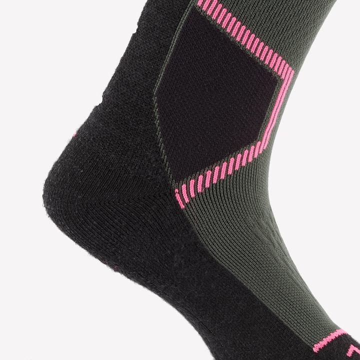 Produktbild Wedze Skisocken Erwachsene - 500 khaki/rosa merino (41, 43)