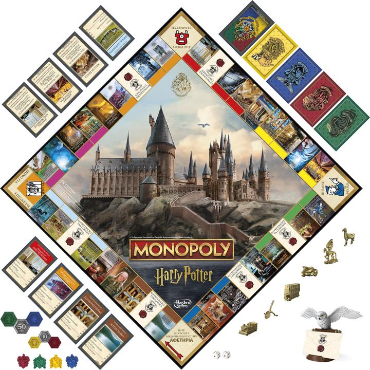 Productafbeelding Hasbro Gaming Monopoly Harry Potter Editie Bordspel, Gezinspelen voor 2 tot 6 Spelers, Leeftijden 8+ (Meertalig, Grieks)