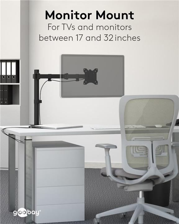 Image du produit Goobay Support d'écran Single Flex (Tables, 32")