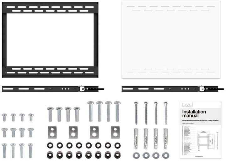 Immagine prodotto Multibrackets Supporto a parete Universal Wallmount HD P 100 kg 400 x 600 (Muro, 100", 100 kg)