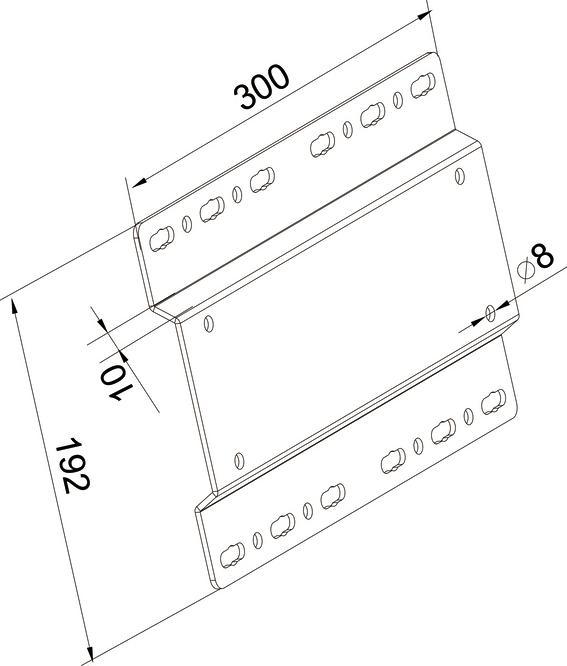 Produktbild Multibrackets Wandplatte Large, Metall zu Pro System,schwarz