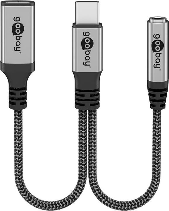 Goobay USB-C auf USB-C und Klinke 3,5 mm AUX (USB Typ C, USB Typ C)