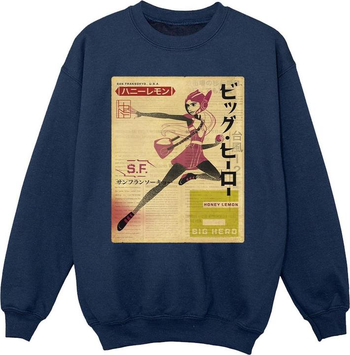 Disney Big Hero 6 Baymax Honey Lemon Newspaper Sweatshirt Mädchen