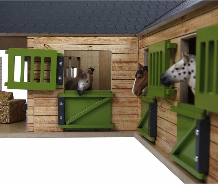 Actual product image NoName Horse corner stable with 3 boxes and storage room 1:24