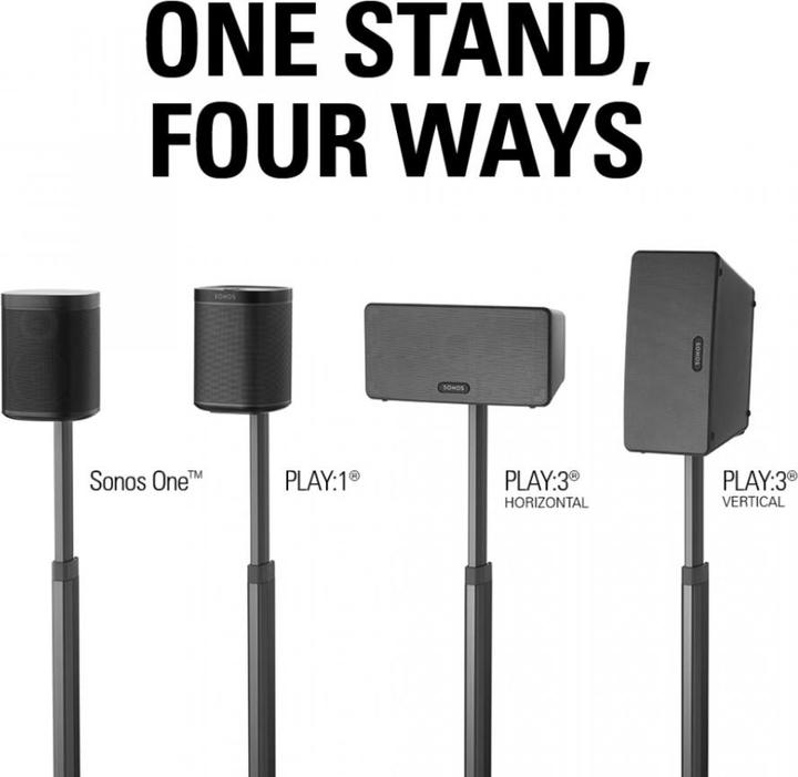 Produktbild Sanus Ständer zu Sonos ONE, PLAY:1, Play:3 (1 Stk., Ständer, Höhenverstellbar)