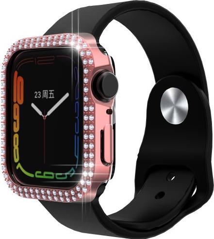 Produktbild Cover-Discount Apple Watch 45mm - Glitzer Strass Schutz Case rosa
