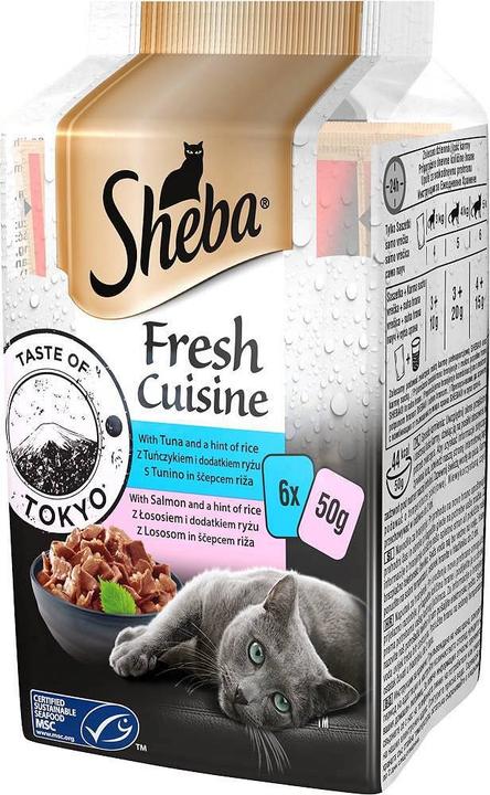 Produktbild Sheba Mini Fresh Cuisine Taste of Tokyo dla kota 36x50g (Senior, 6 Stk., 300 g)