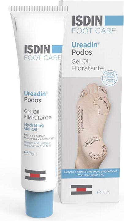 Isdin Ureadin Podos Moisturizing Oil Gel 75ml for Dry Fissurized Feet (75 ml, Intimgel)