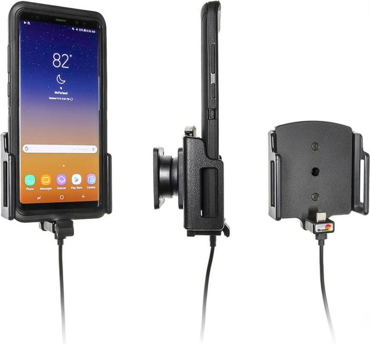 Actual product image Brodit Universal PDA holder Molex with USB type C (W: 75-89 mm D: 12-16 mm)