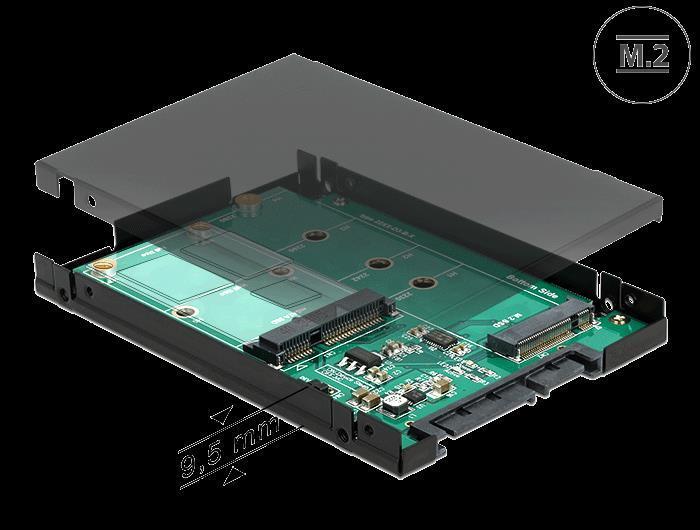 Actual product image Delock M.2 or mSATA to SATA adapter