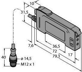 Produktbild Turck Opto Sensor Lichtleiter-Sensor fürKunststofflichtleiter DF-G1-PR-Q5