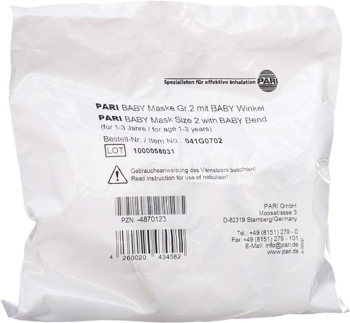 PARI BABY Maske Grösse 2 mit BABY Winkel