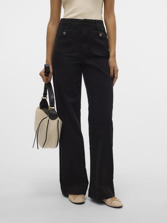 Actual product image Vero Moda VMKAYLA Hohe Taille Weiter Beinschnitt Jeans Weit geschnitten (W26/L32)
