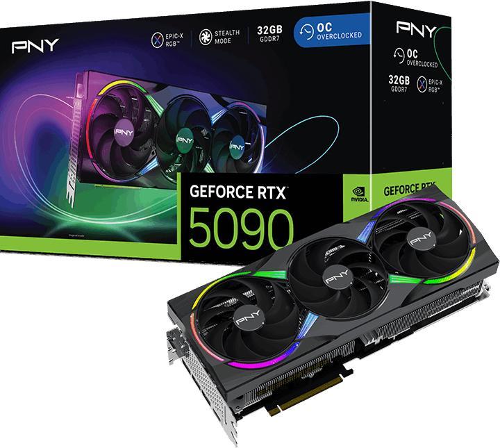 Productafbeelding PNY Geforce Rtx 5090 32gb Argb Gaming Overclocked Triple (32 GB)