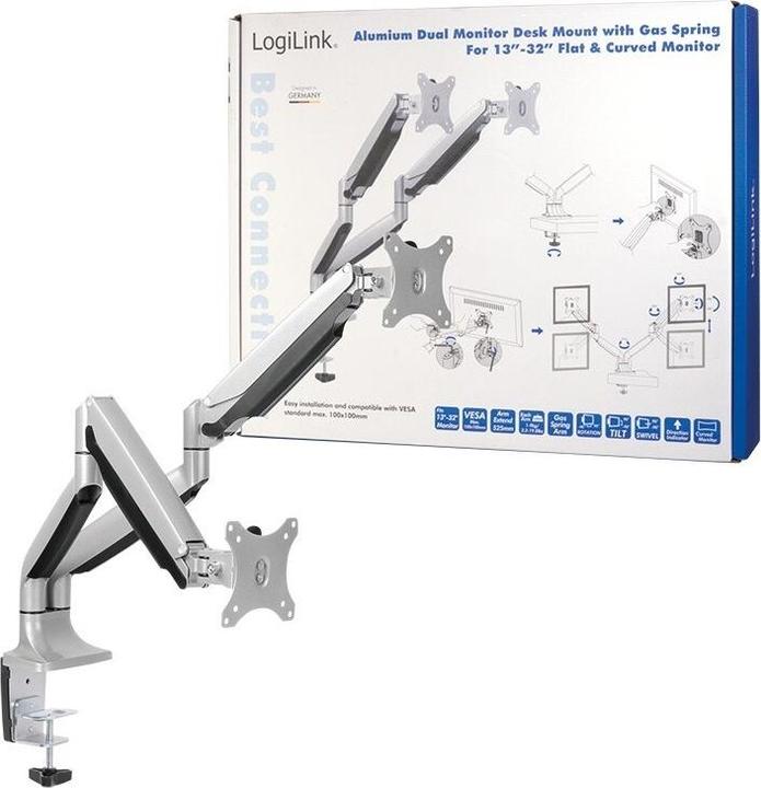 Produktbild LogiLink Monitor Schreibtischhalterung (Tisch, 32")