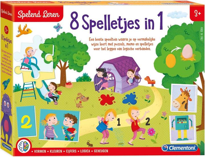 Actual product image Clementoni Spelend Leren - 8 Spelletjes in 1 (English)