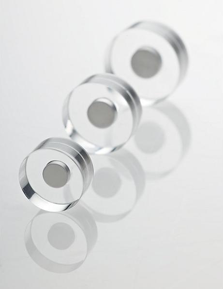 Actual product image Magnetoplan Designer magnet, for glass boards, pack of 12, Ø 20 mm, transparent. (12 x)