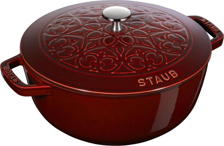 Actual product image Staub Braising pan Chistera 24 cm, La Marmite, Bordeaux, cast iron (24 cm, Cast iron)