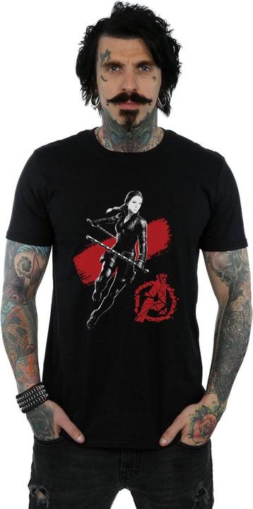 Produktbild Avengers Endgame Mono Black Widow TShirt (5XL)