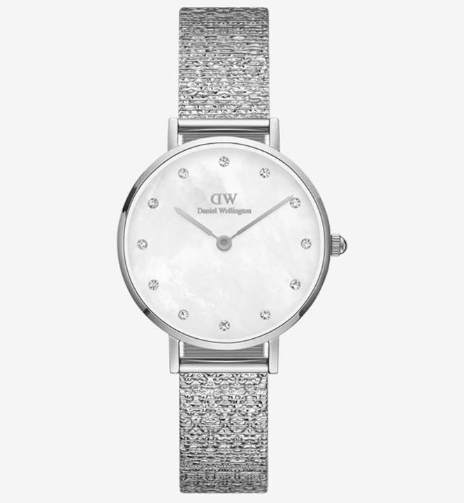 Immagine prodotto Daniel Wellington Classic Petite Lumine Pianoforte pressato Argento Bianco (Orologio da polso analogico, 28 mm)