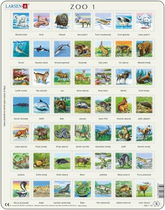 Actual product image Larsen Puzzle Animals of the Northern Hemisphere (ZOO 1) 49 pieces (49 pieces)