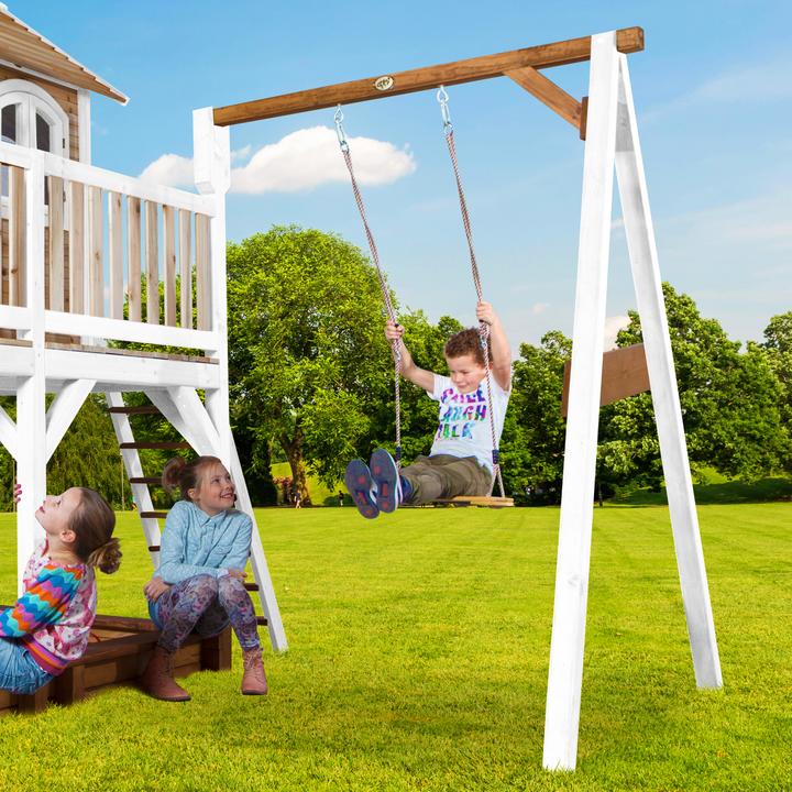 Immagine prodotto Axi Liam Playhouse con altalena singola marrone/bianco - scivolo blu