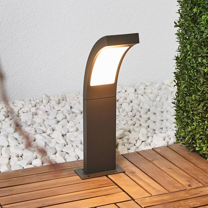 Immagine prodotto Lucande Lampada da giardino per esterni Juvia H40 Grafite/Opale (520 lm, IP54)