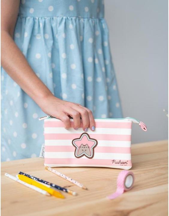 Image du produit Étui Pusheen rose/blanc, 21.5 x 12 cm