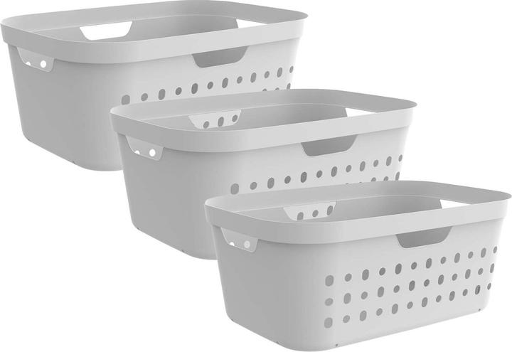 Rotho Lot de 3 paniers à linge Jona 39l