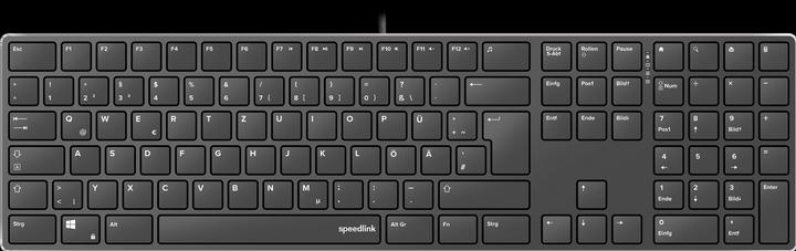 Produktbild Speedlink Tastatur RIVA Slim Metal Scissor, schwarz retail (DE, Kabelgebunden)