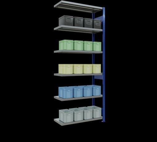 Actual product image Schulte Lagertechnik MULTIplus250 boltless add-on bay system with length bolts