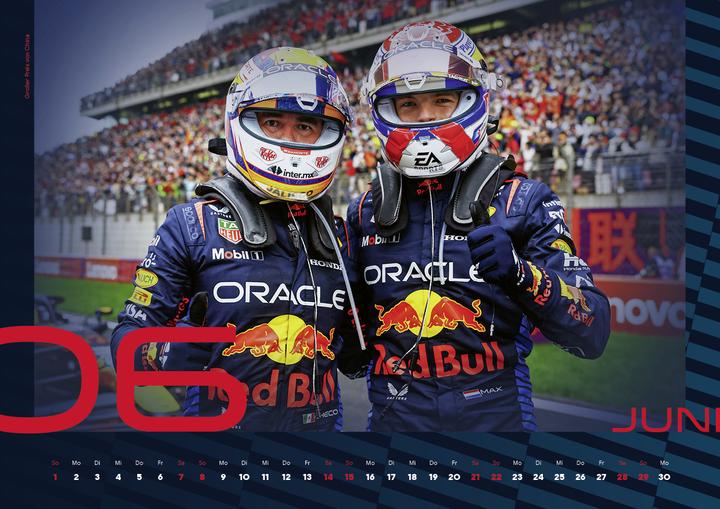 Actual product image Oracle Red Bull Racing 2025 - Fan Calendar (A3, German)
