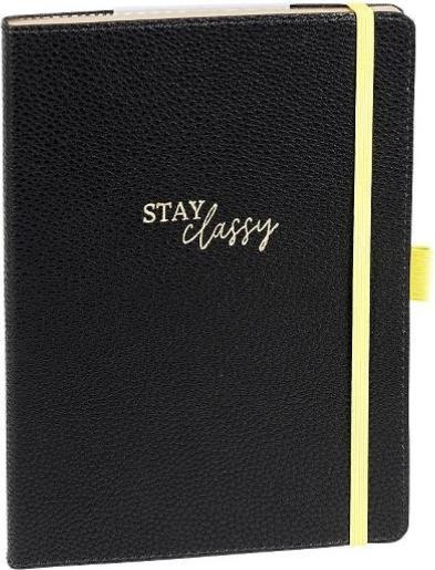 Produktbild Artebene Notizbuch Slim Line Majoie schwarz (A5, Kariert, Harter Einband)