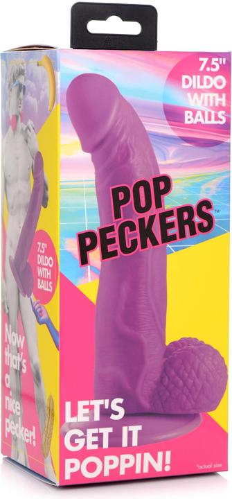 Image du produit Pop Peckers Poppin Dildo 19 cm - Purple