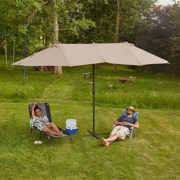 Produktbild Relaxdays Doppelsonnenschirm (2.70 m)