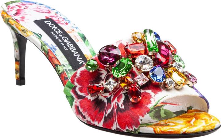 Actual product image Dolce & Gabbana mule in brocade with applied stones (38)