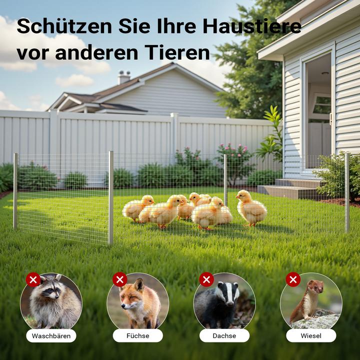 Produktbild Wiltec Volierendraht 1,1x2,1m Hasendraht 6,3mm Maschenweite Hühnerdraht Voliere