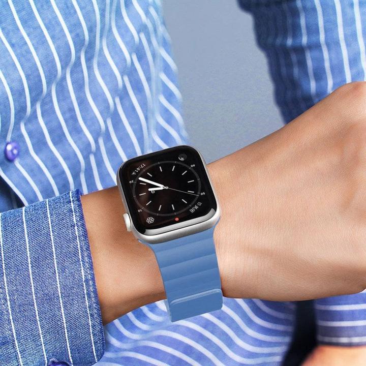 Actual product image Dux Ducis magnetic strap watch strap 7/6/5/4/3/2 (44 mm, 45 mm, 42 mm, Silicone)