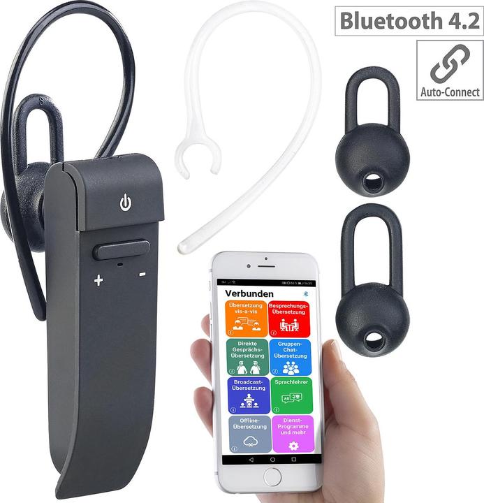 Image du produit Callstel Traducteur live 2en1 et casque mono intra-auriculaire Blu,etooth et App