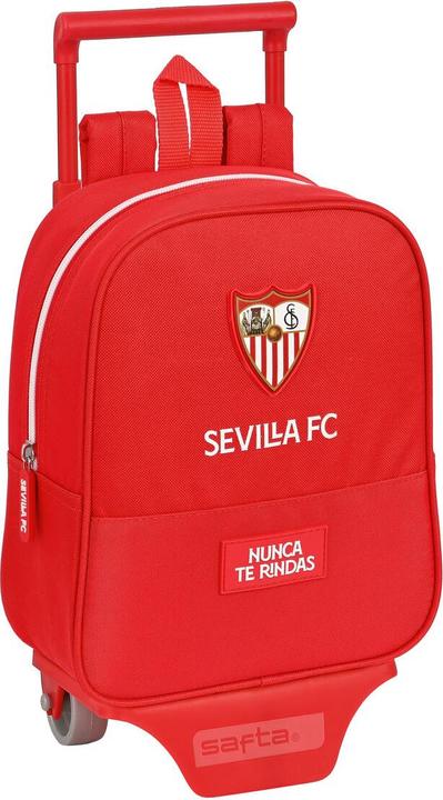 Sevilla Fútbol Club Schulrucksack mit Rädern Rot (22 x 27 x 10 cm)
