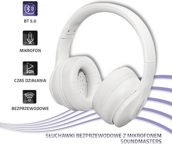 Actual product image Qoltec 50845 Wireless Headphones (30 h, Wireless)