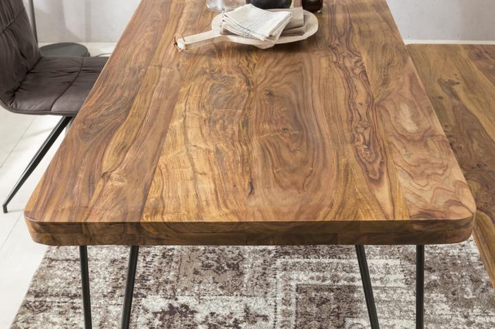 Actual product image FineBuy Dining Table Brown (80 x 120 x 76 cm)