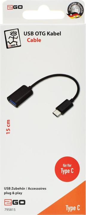 Produktbild 2GO Cable Typ C OTG Host (0.15 m, USB 3.0)