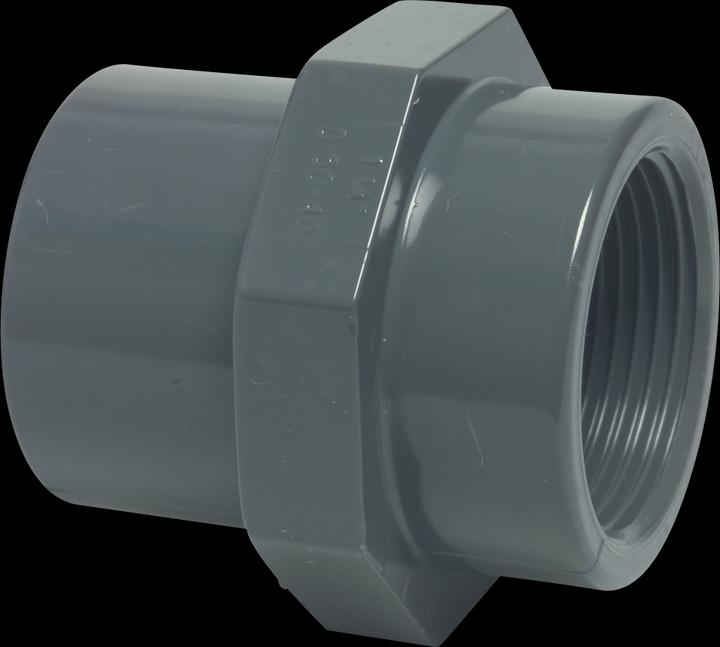 Produktbild Profec Gewindemuffe PVC-U 32/40 mm x 1 1/2" Klebemuffe/Klebestutzen x Innengewinde 10bar Grau