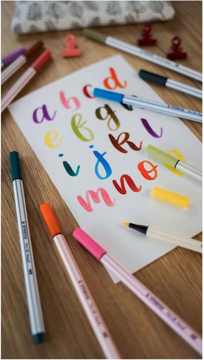 Produktbild STABILO Pen 68 brush Premium-Filzstift (Schlammgrün, 1 x)