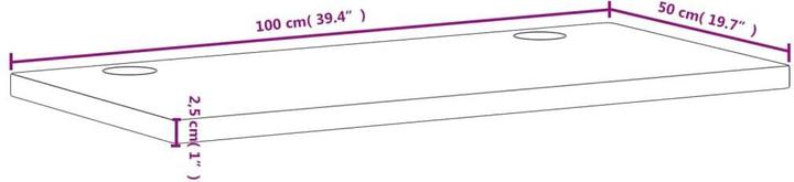 Actual product image VidaXL Schreibtischplatte 100x50x2,5 cm Massivholz Buche,Material