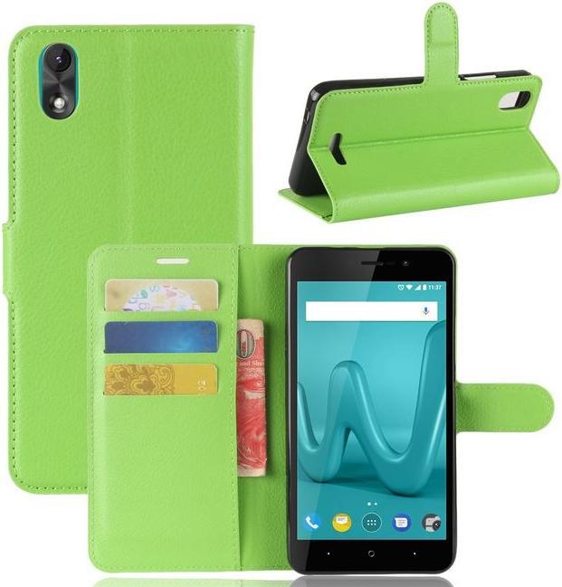 Produktbild MU Classic Magnetische Leder Hülle mit Litchitextur (Wiko Lenny 4 Plus)